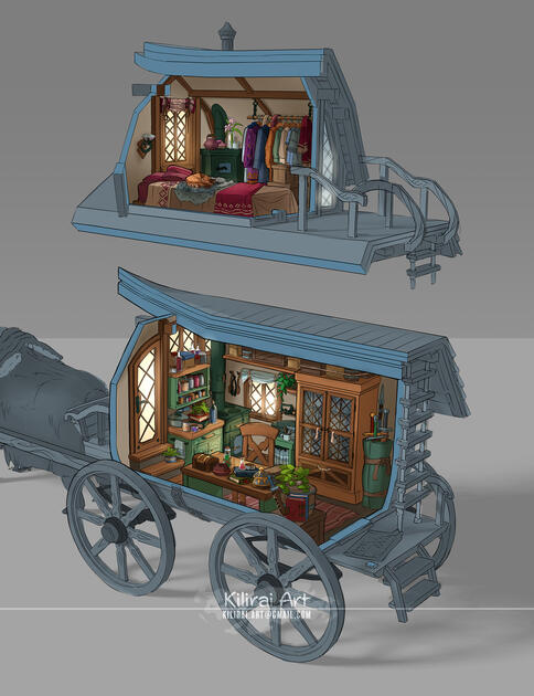 Caravan house interior