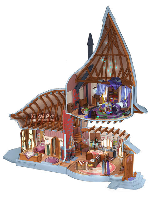 Forest of Whispers, hut interior